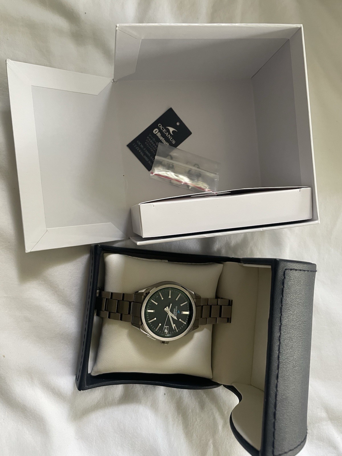 Casio Oceanus OCW-T200S-3AJF Solar Green Dial Stainless Bracelet Watch w/ Box