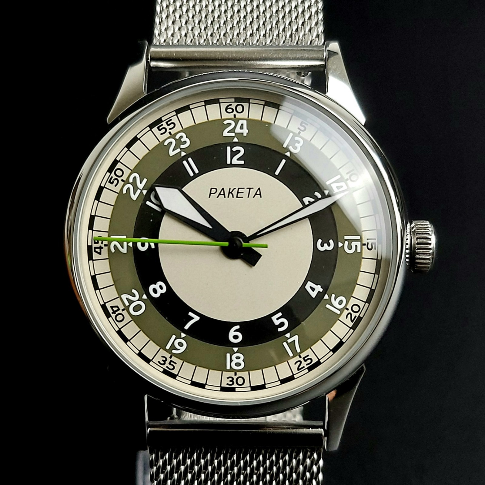 Vintage Raketa Mechanical Men’s Wristwatch USSR Soviet Raketa Watch Serviced