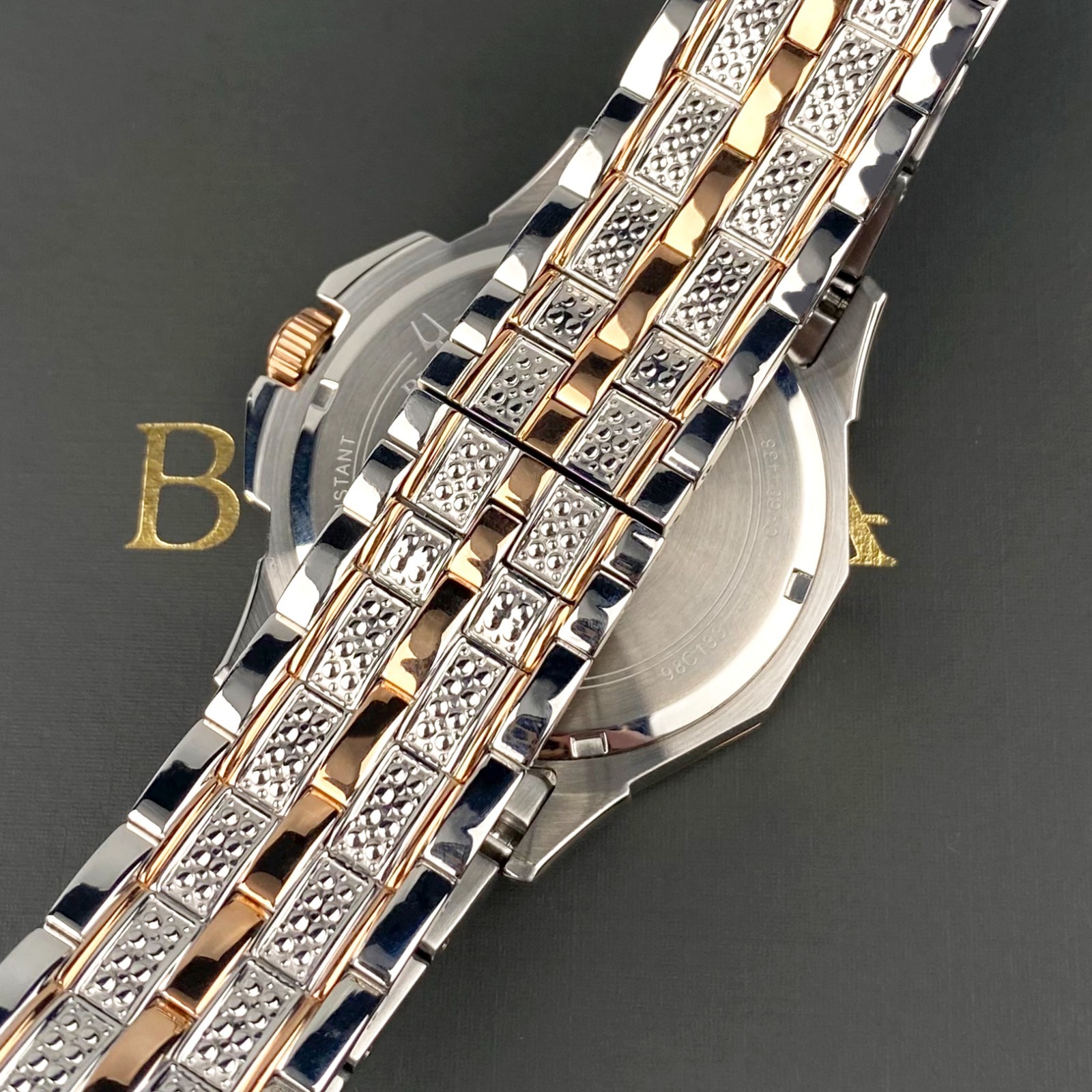 Bulova Octava 98C133 Quartz 41.5mm Quartz Crystal Dial Two-Tone Men’s Watch