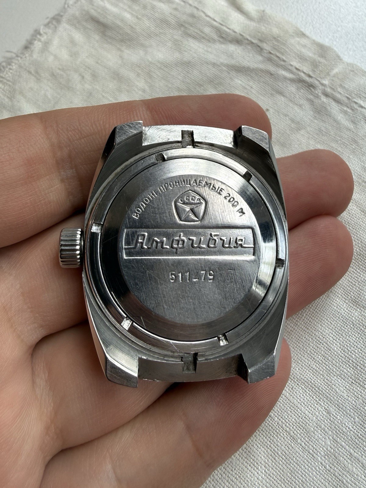 Vostok 2209 Wostok barrel USSR diver amphibia military wristwatch st. steel