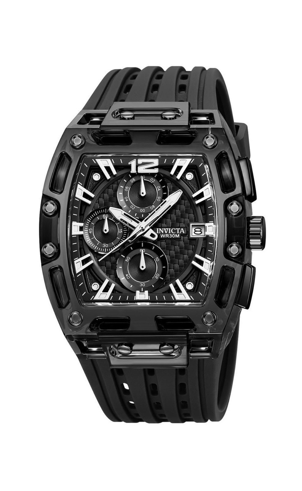 Invicta S1 Rally Allogrip Men 42mm Black Tone Case Black Metal Dial Black 70146