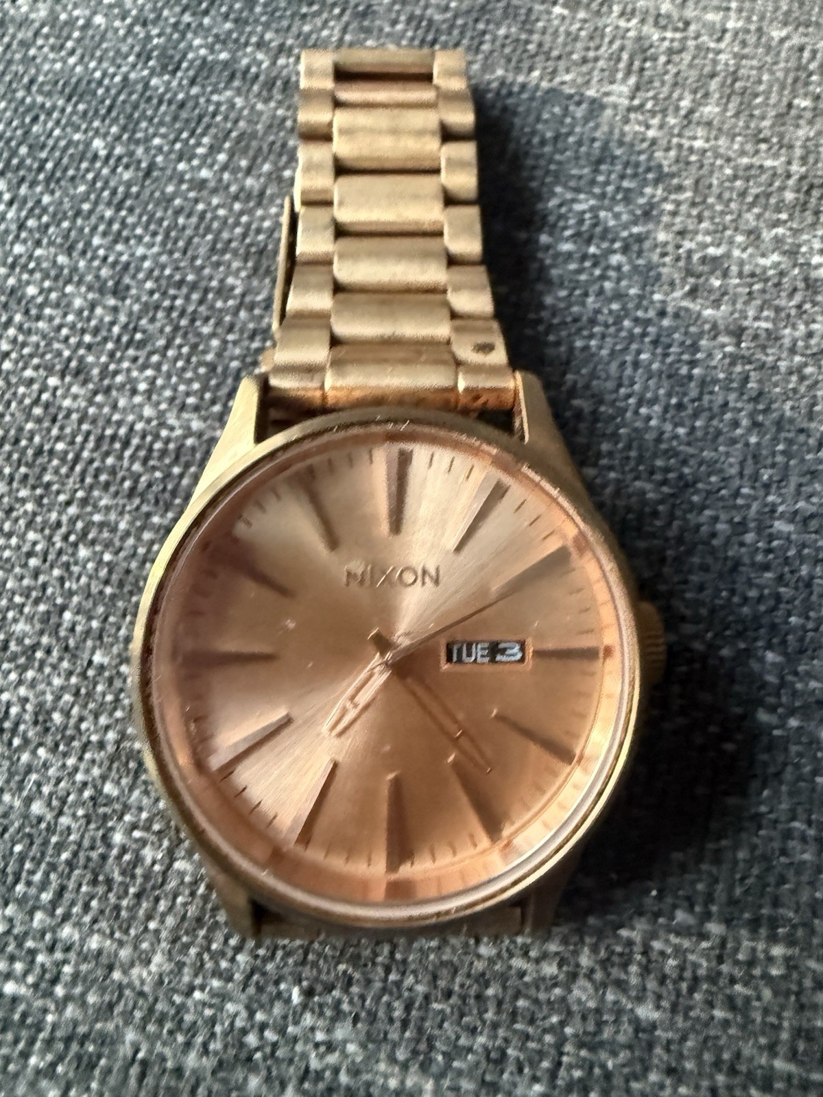 Nixon The Sentry SS Gold Stainless Steel Men’s Watch- 42 MM