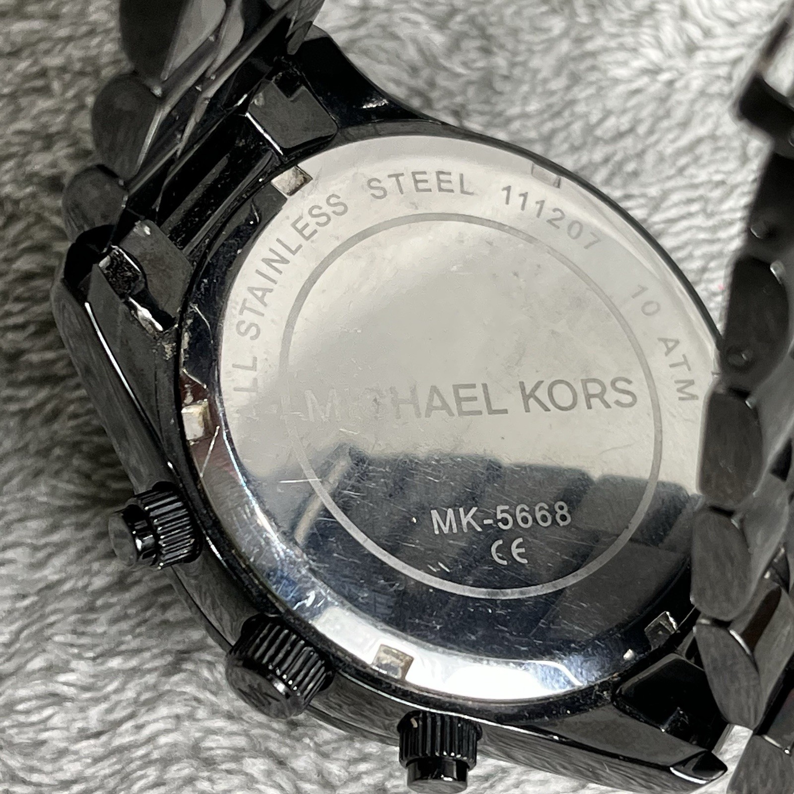 Michael Kors MK5668 Black Chronograph Crystal Dial Women’s Watch 10 ATM