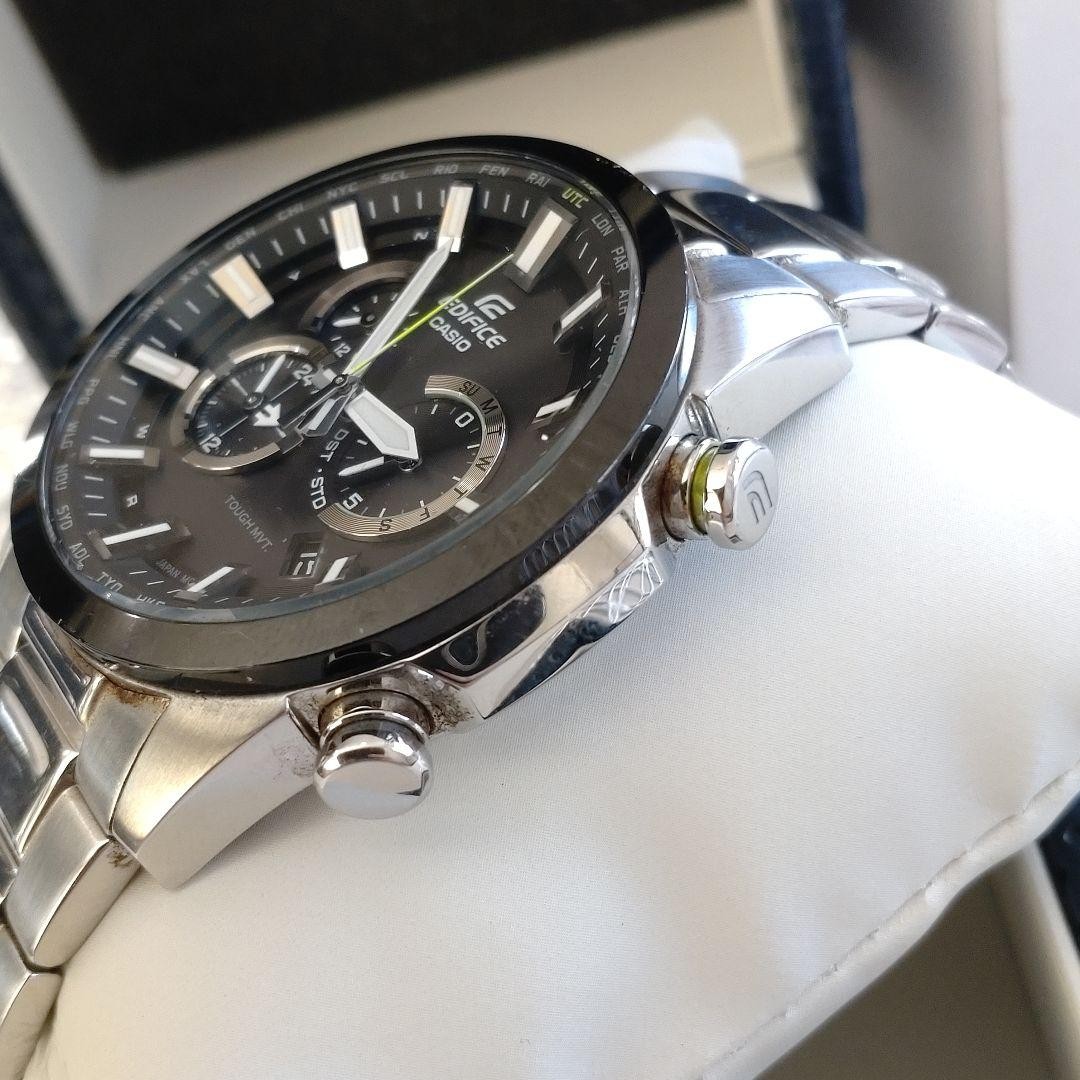 Complete Set EDIFICE CASIO EQW T640 Tough Solar Chronograph