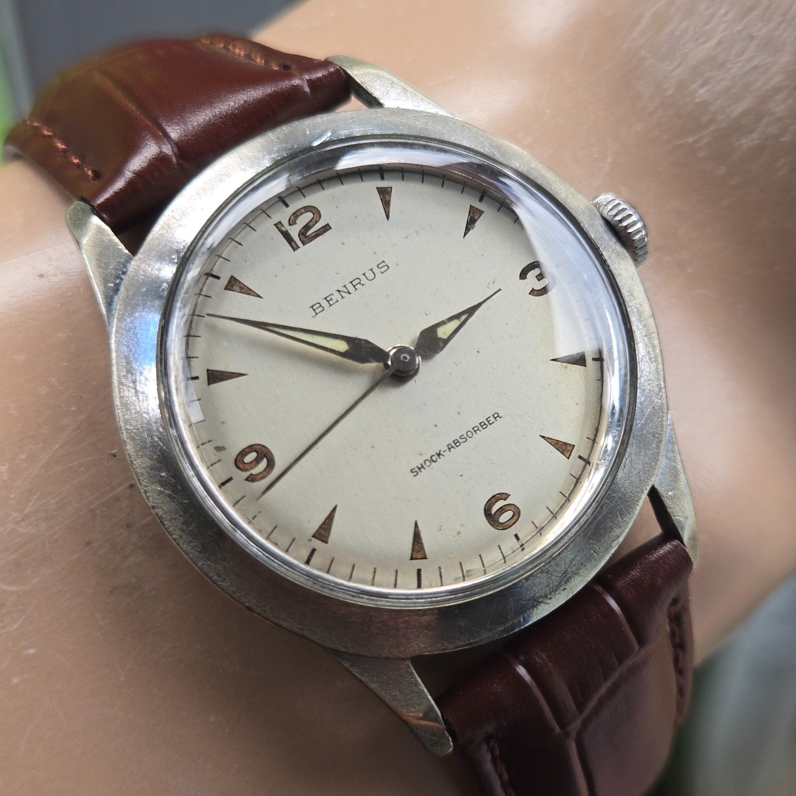 Vintage BENRUS men’s manual wind watch ETA 2370 17Jewels swiss 1960s