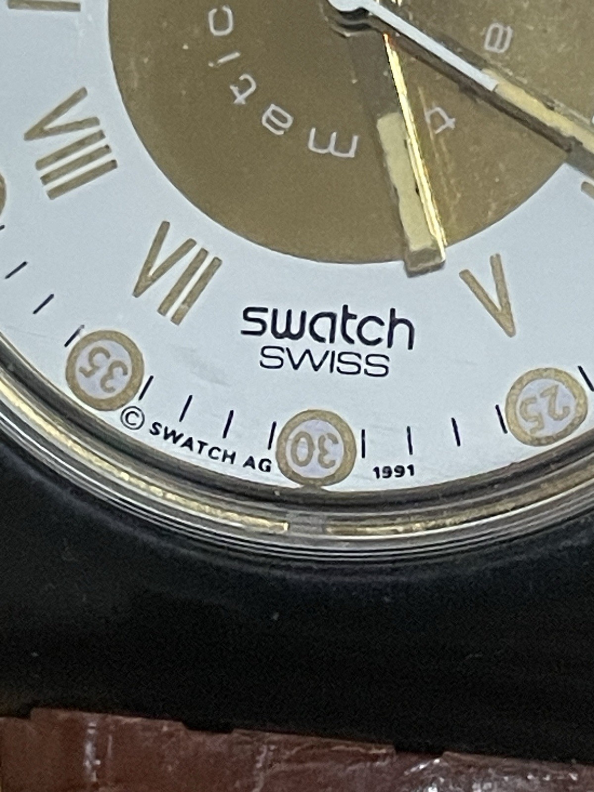 Swatch Swiss AG 1991 37mm Watch Full Set Original Mechanical Automatic Watch