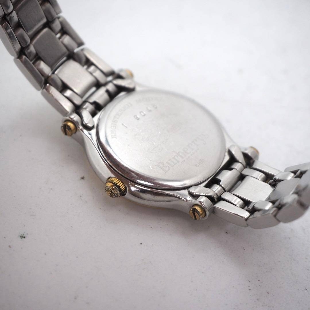 94 Working BURBERRY Watch Women’s Date Gold Silver Combo