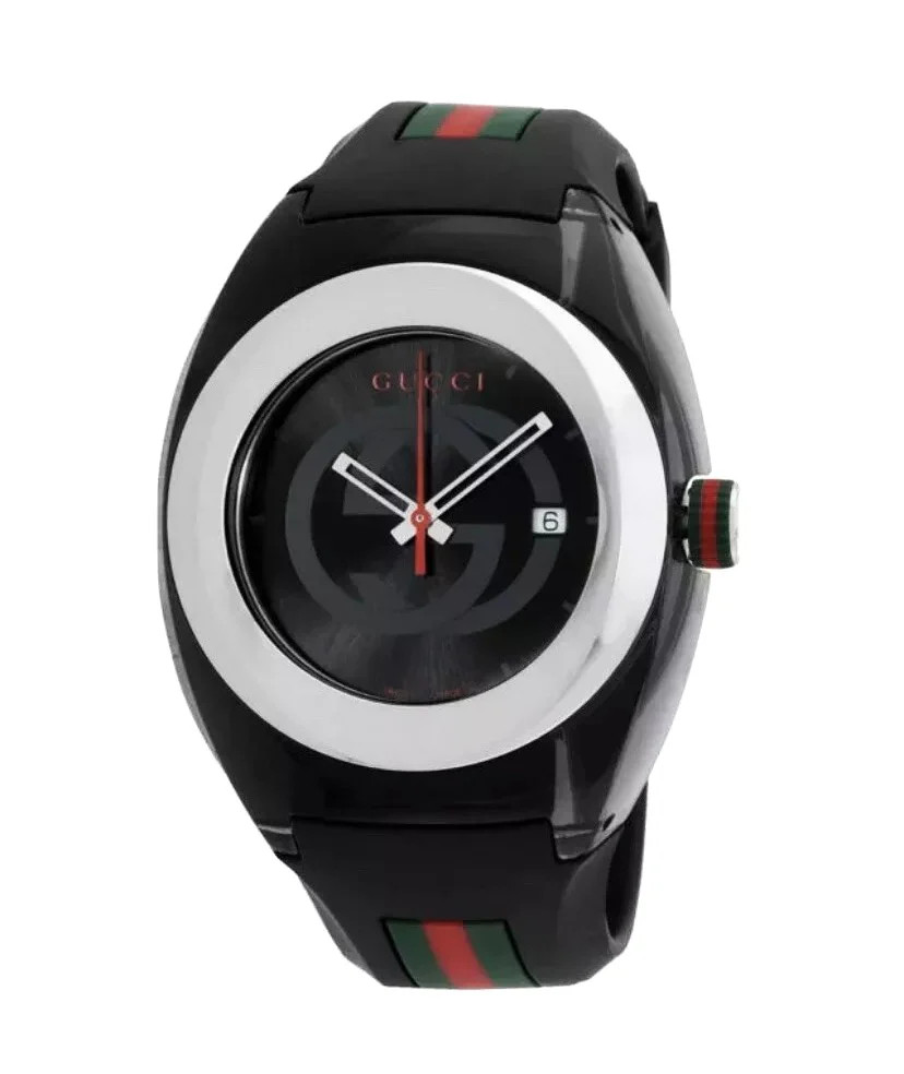 Shop GUCCI SYNC YA137101 Men’s Watch – All Black Dial and Strap, Quartz