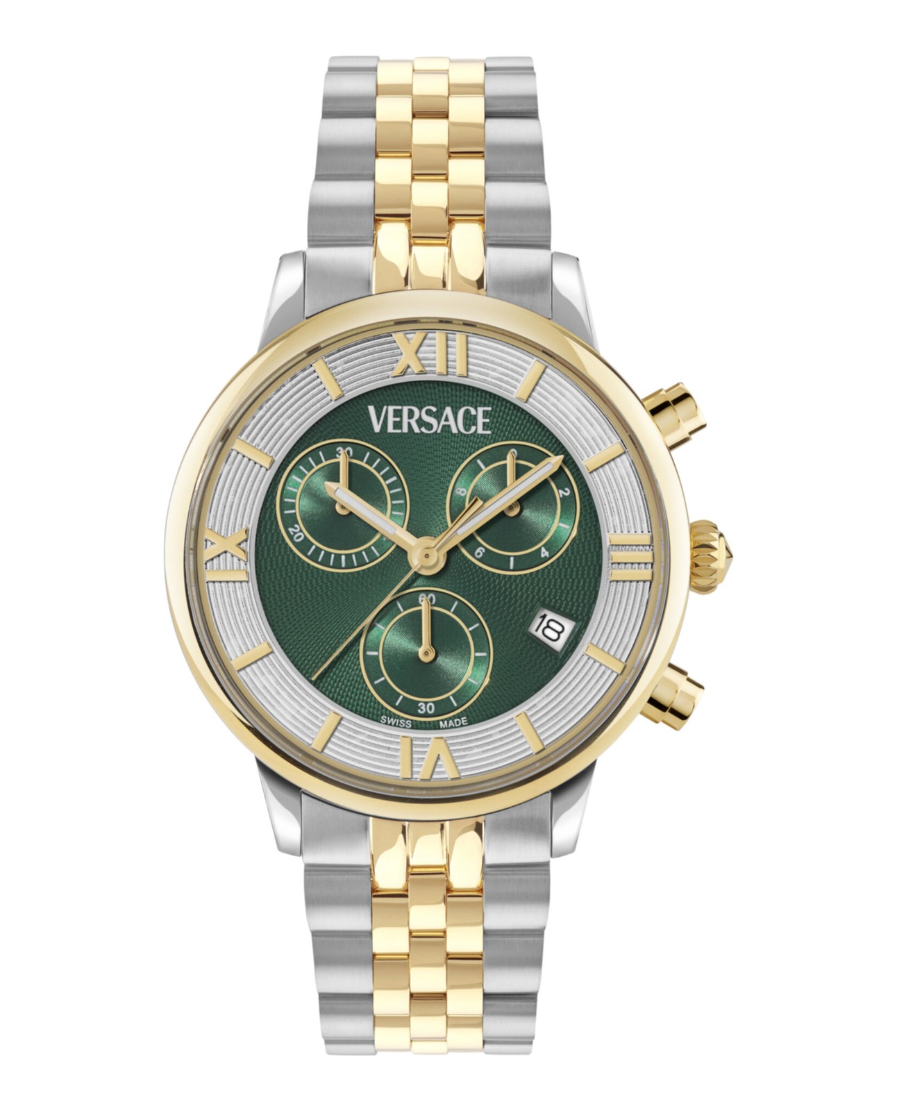 Versace Classic Round Chrono Women’s Watch, Swiss Made Luxury Designer Watch