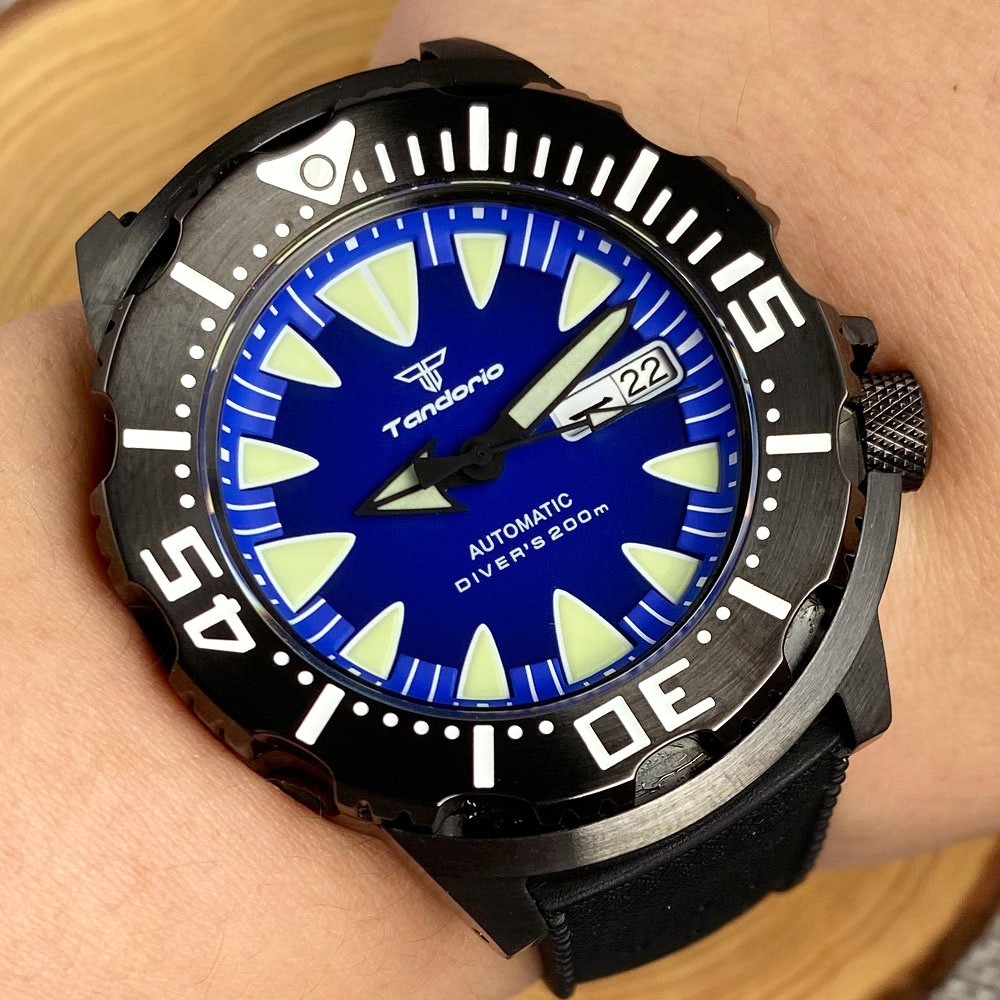 20ATM Diver Tandorio 42mm AR Sapphire Glass Japan NH36 Automatic Men Watch Lume