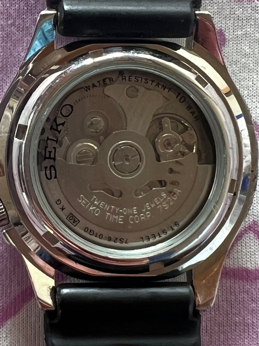 SEIKO 5 SPORTS Automatic Watch Black Dial 100M Water Resistant 7S26 01G0 Transpa