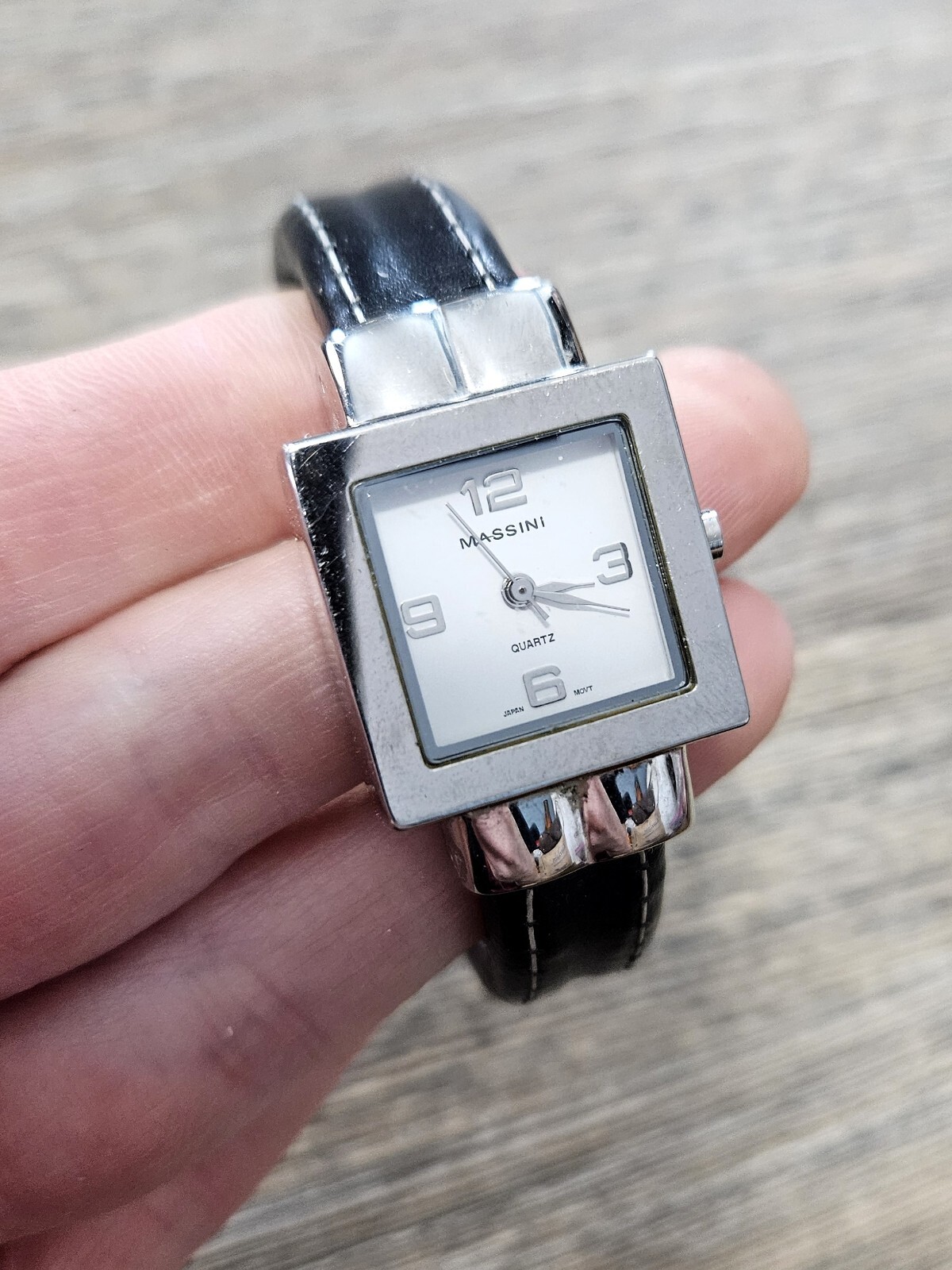 Massini Quartz Square Quartz Japan Movement Watch Black Band