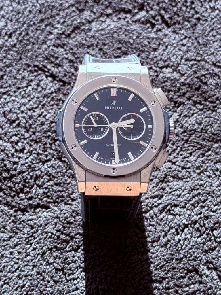 MINT Pre-owned Hublot Classic Fusion Date Chronograph Titanium 45MM Men’s Watch