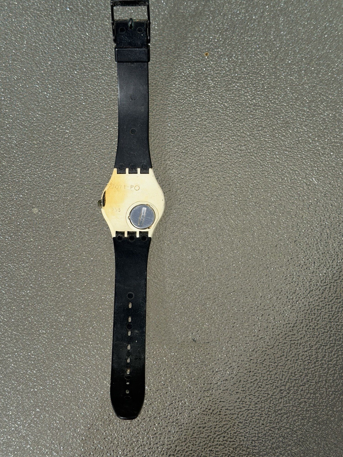 Vintage Big Eclipse GW400 Swatch Watch 80’s Black & White