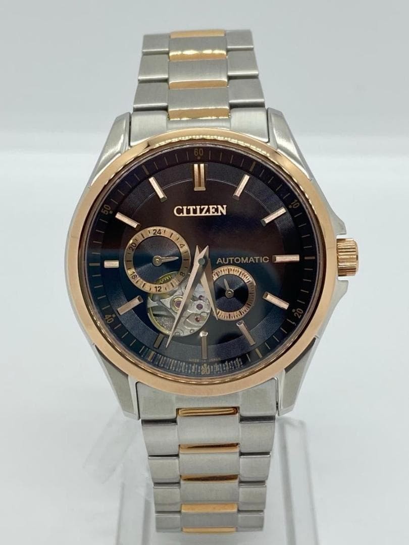 Citizen Collection NP1014-77E Black x Gold Mechanical Automatic Men Watch JAPAN