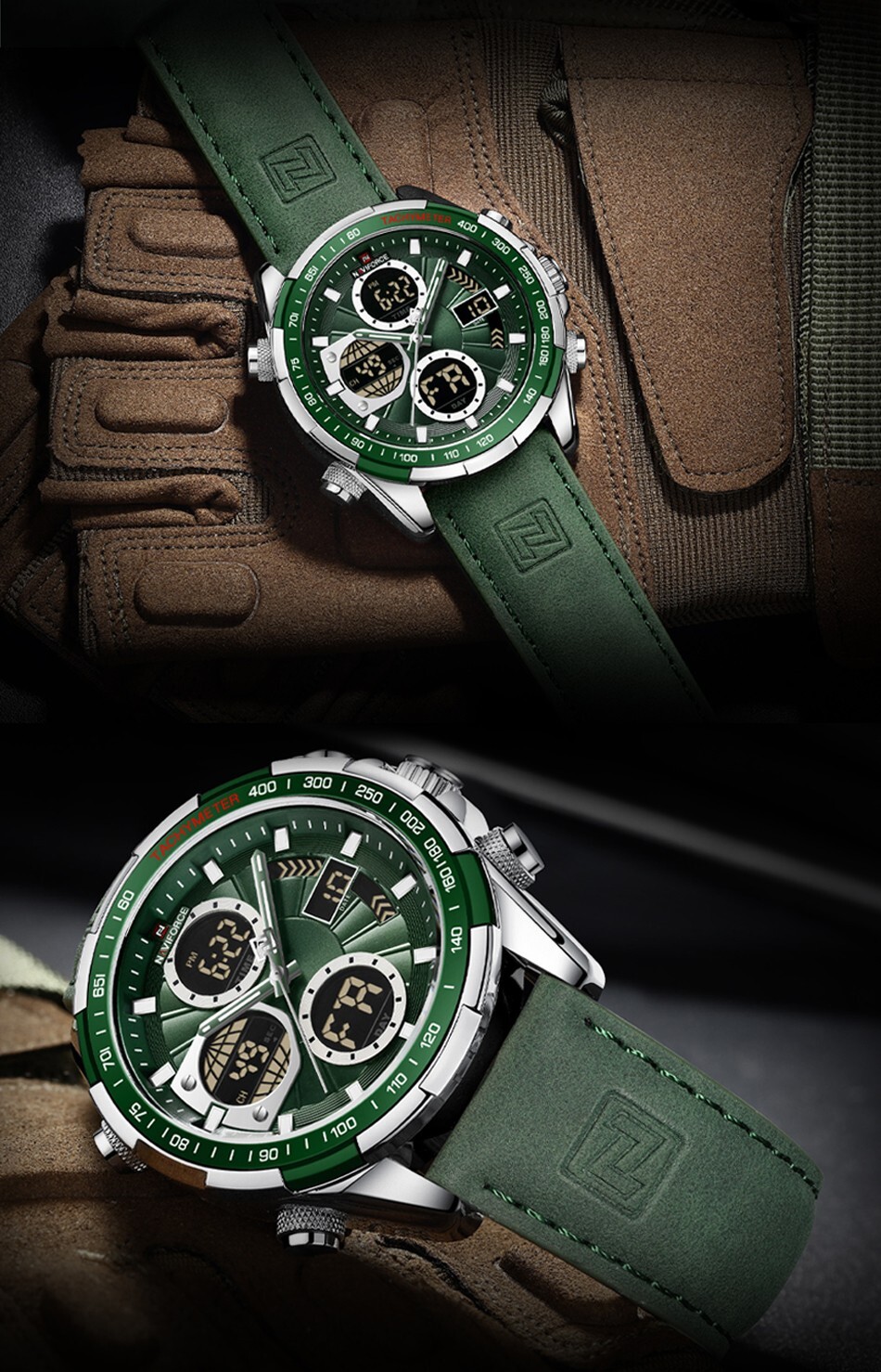 NAVIFORCE Waterproof Men Military Watch Luxury Sports Multifunctional Wristwatch