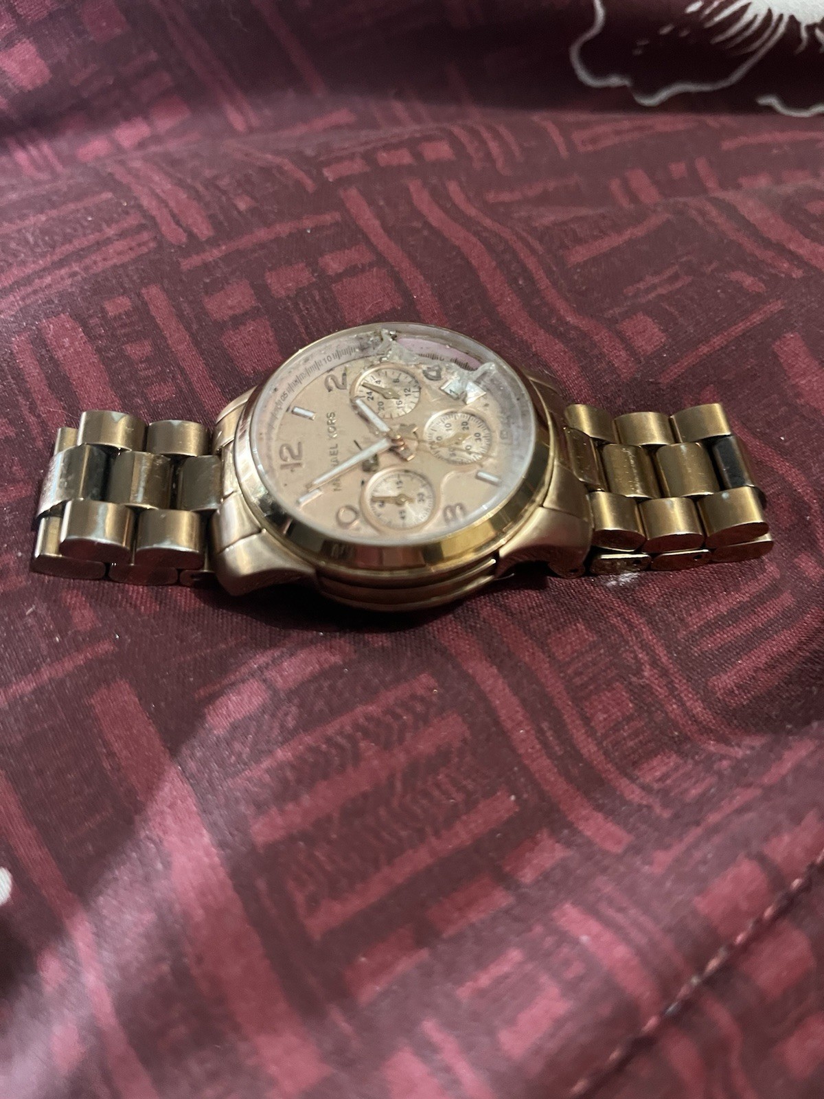 Michael Kors Parker Quartz Chronograph Gold Tone 39mm Stainless Bracelet 10ATM
