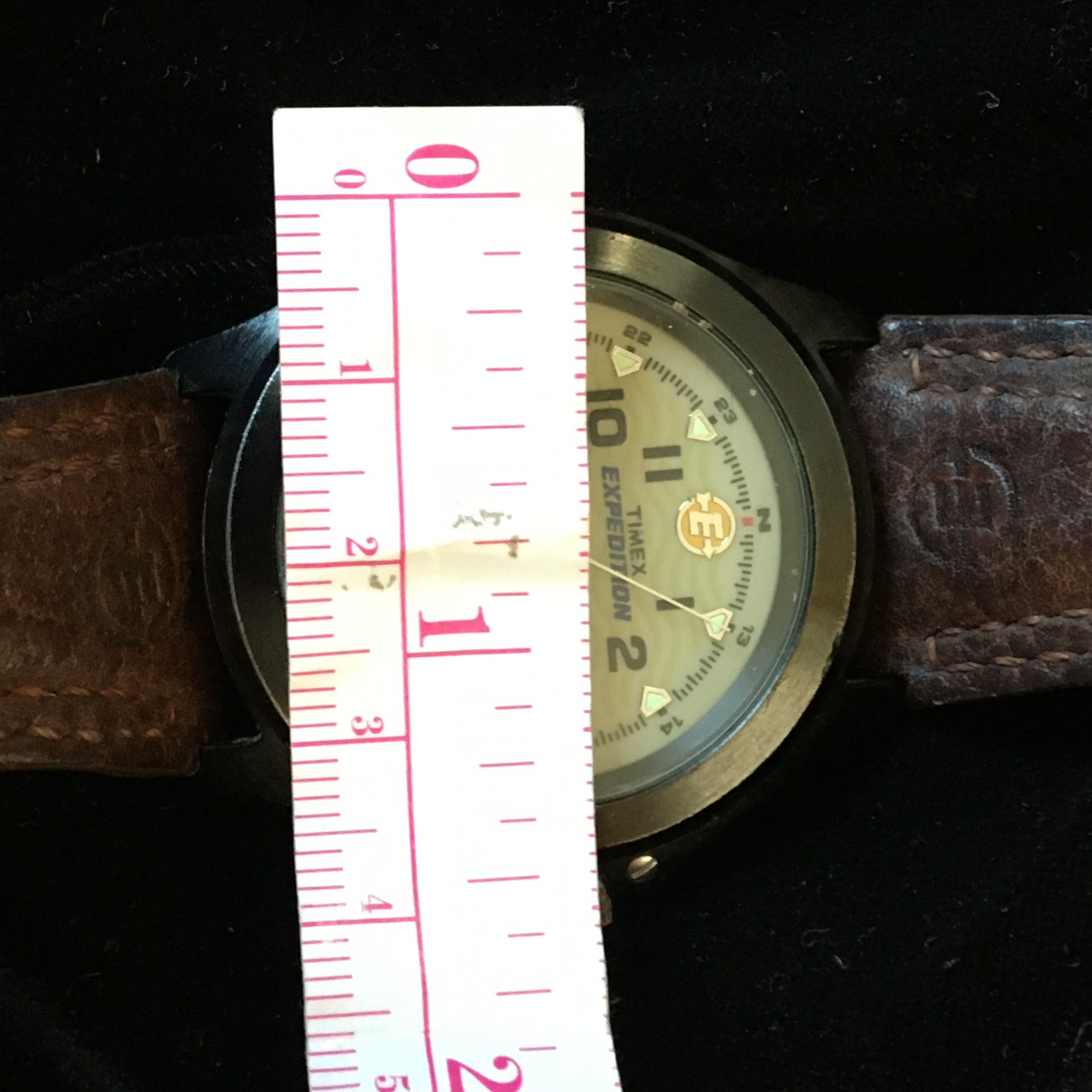 TIMEX EXPEDITION Watch Indiglo Cream Dial 905 03 Men’s FULL WORKING Vntge *READ*