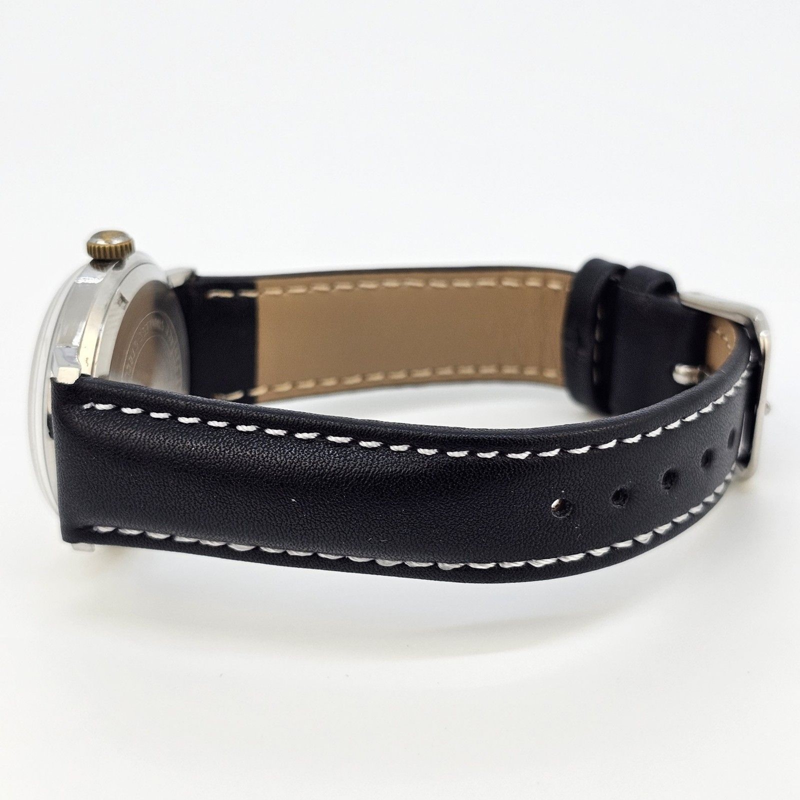 VTG Hilton Automatic Men’s Watch 34MM Gray Dial Swiss New Black Leather Bands