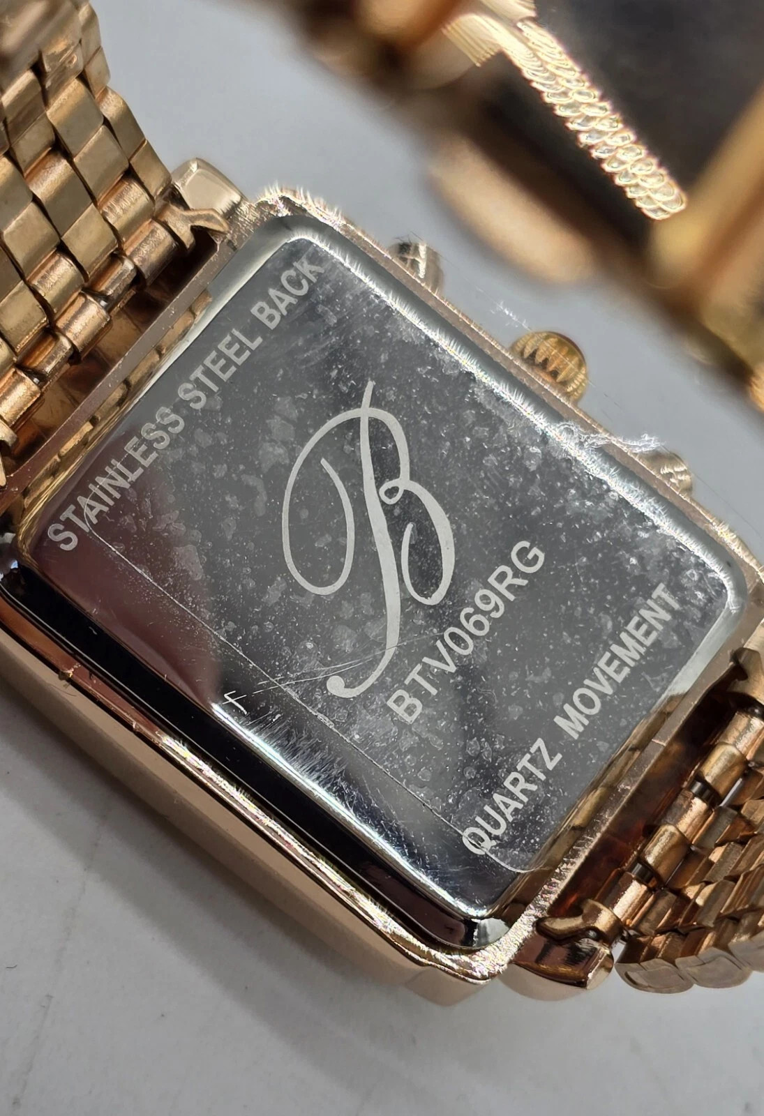 Bürgi 2 Watches Bronze And Leather Look With Rhinestones