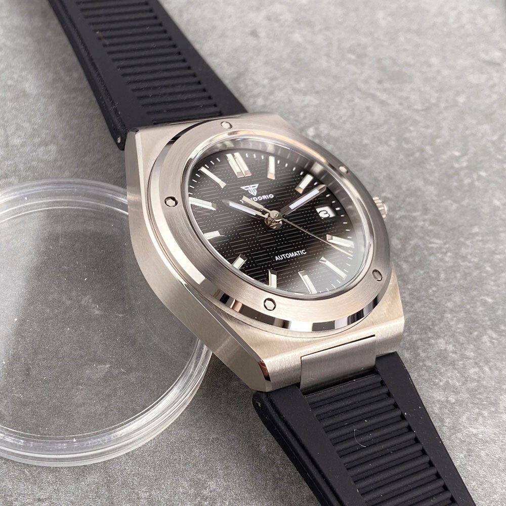 Tandorio New 40mm Black Business 10ATM Sapphire NH35A Automatic Men Watch Date