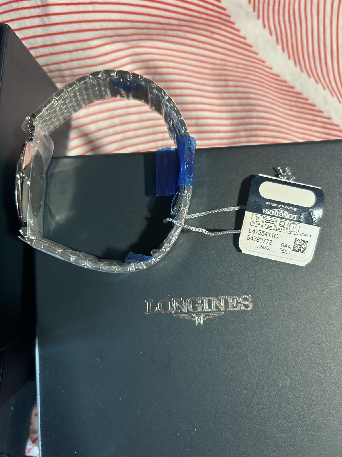 longines watch women, brand new in box, international warranty, ref#L4755411C