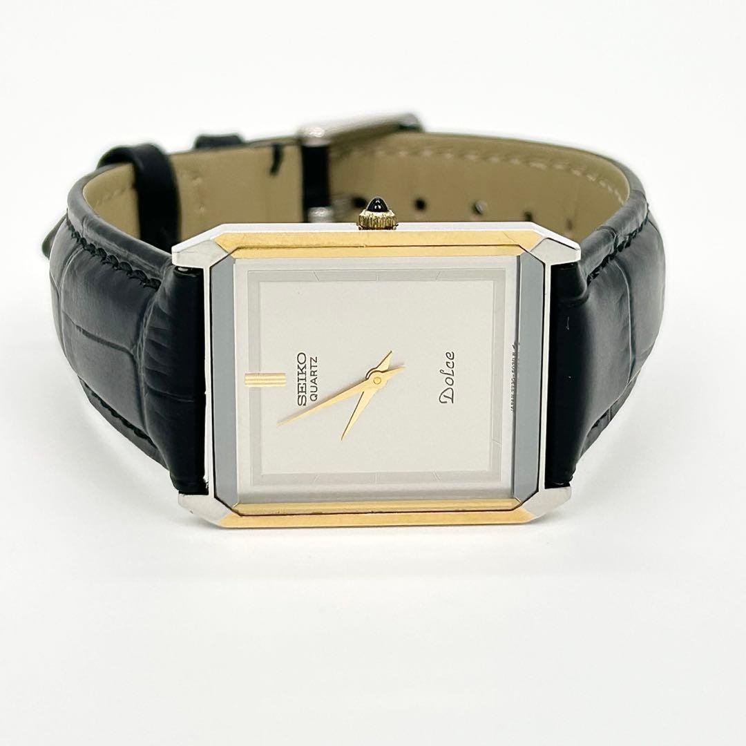 SEIKO Dolce 7730-5030 Quartz Rectangular Watch Used