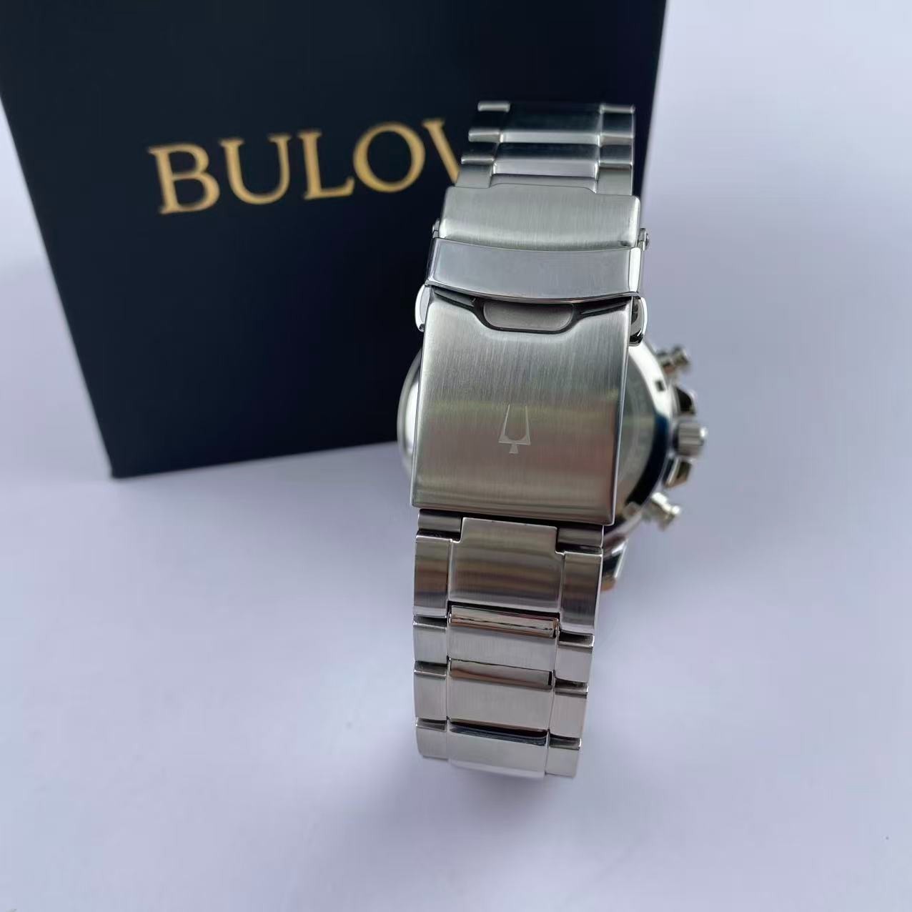 Bulova Marine Star Series C Black Dial Stainless Steel Men’s Quartz Watch 96B272