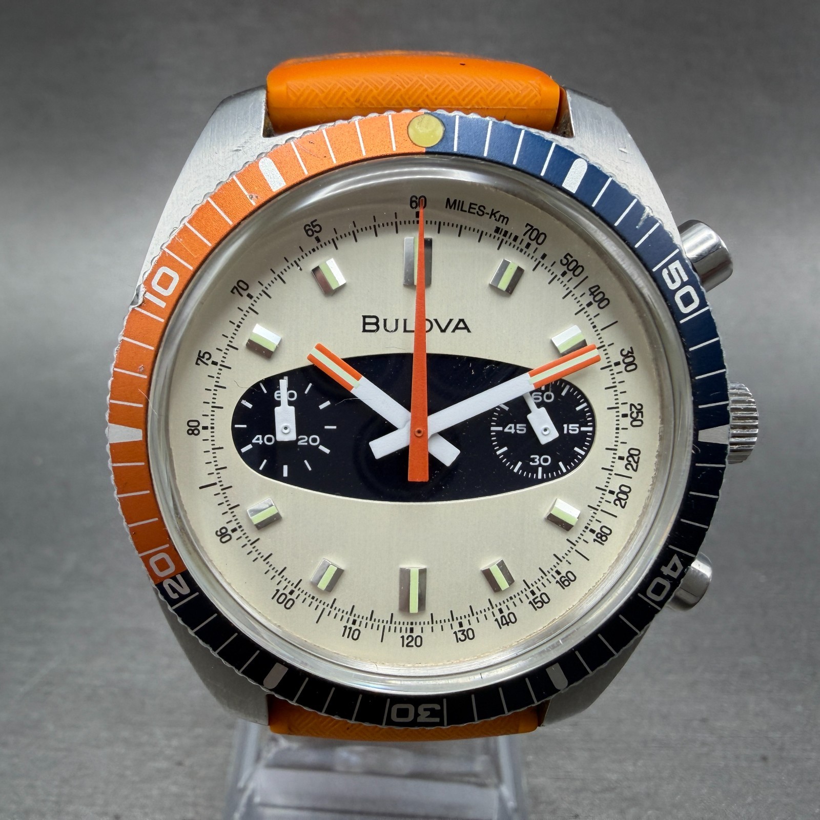 Bulova Surfboard Chronograph Watch Men 41mm White Dial Steel Round 98A254 NewBat
