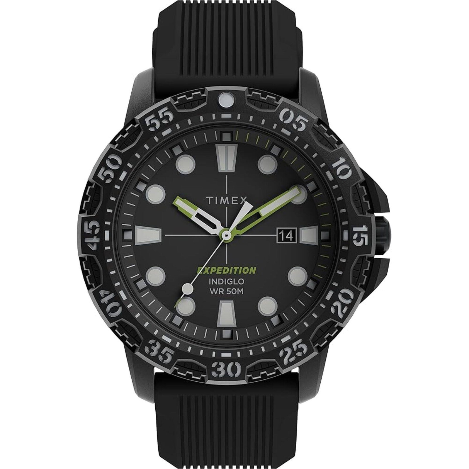 Timex Men’s Watch Expedition Black Dial Silicone Rubber Strap TW4B315009J