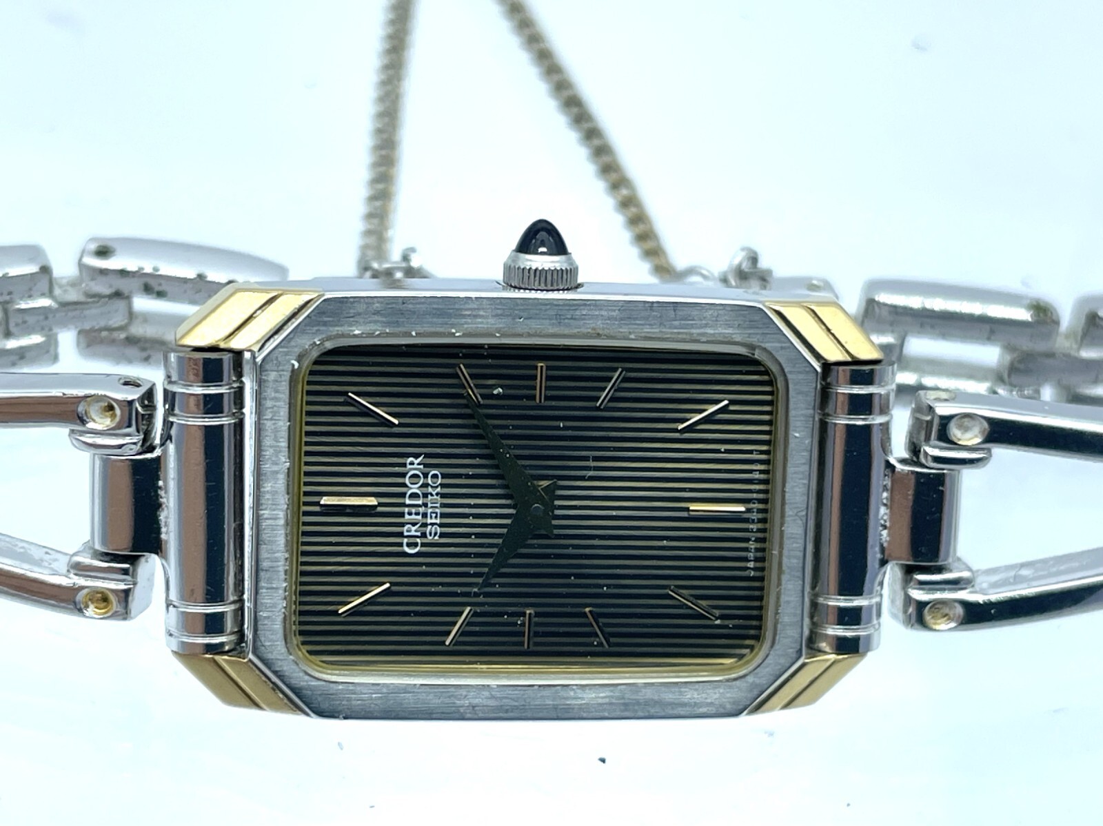 SEIKO Credor Quartz Ladies Watch Rectangle Thin bracelet 5.9inches 2340-5110