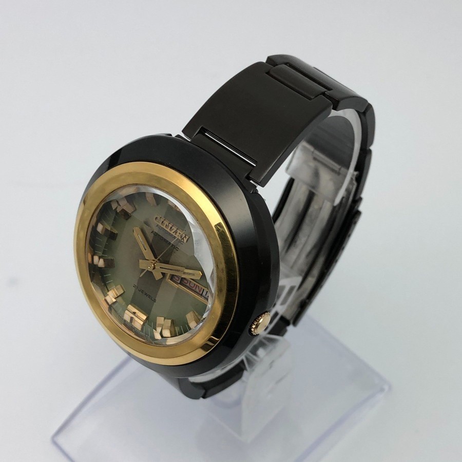 Rare NOS Vintage 1974 Citizen CUSTOM V2 New Old Stock Black Case Automatic #2406