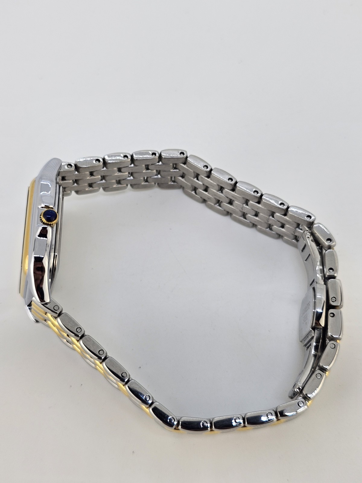 Women’s Analog Watch 26MM Cream Dial Two Tone Bracelet Bands 7″ NEW Battery