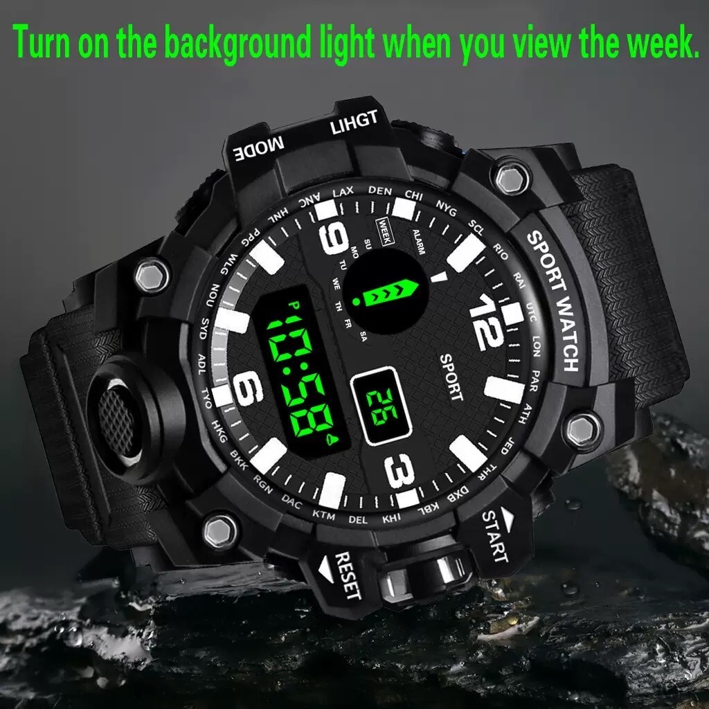 Men’s Watch Waterproof Electronic Watch Luminous Waterproof Sports Wristwatch