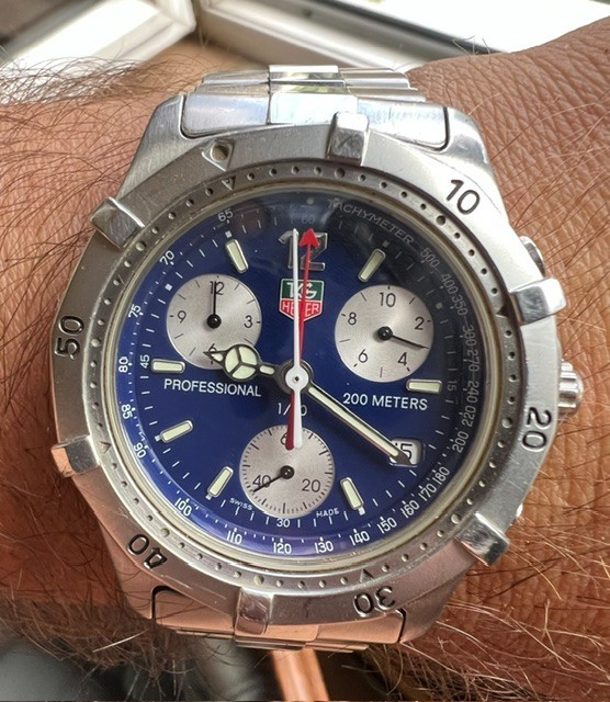 TAG Heuer Professional 200m Chronograph Blue Dial CK1112-0 – Fully Working