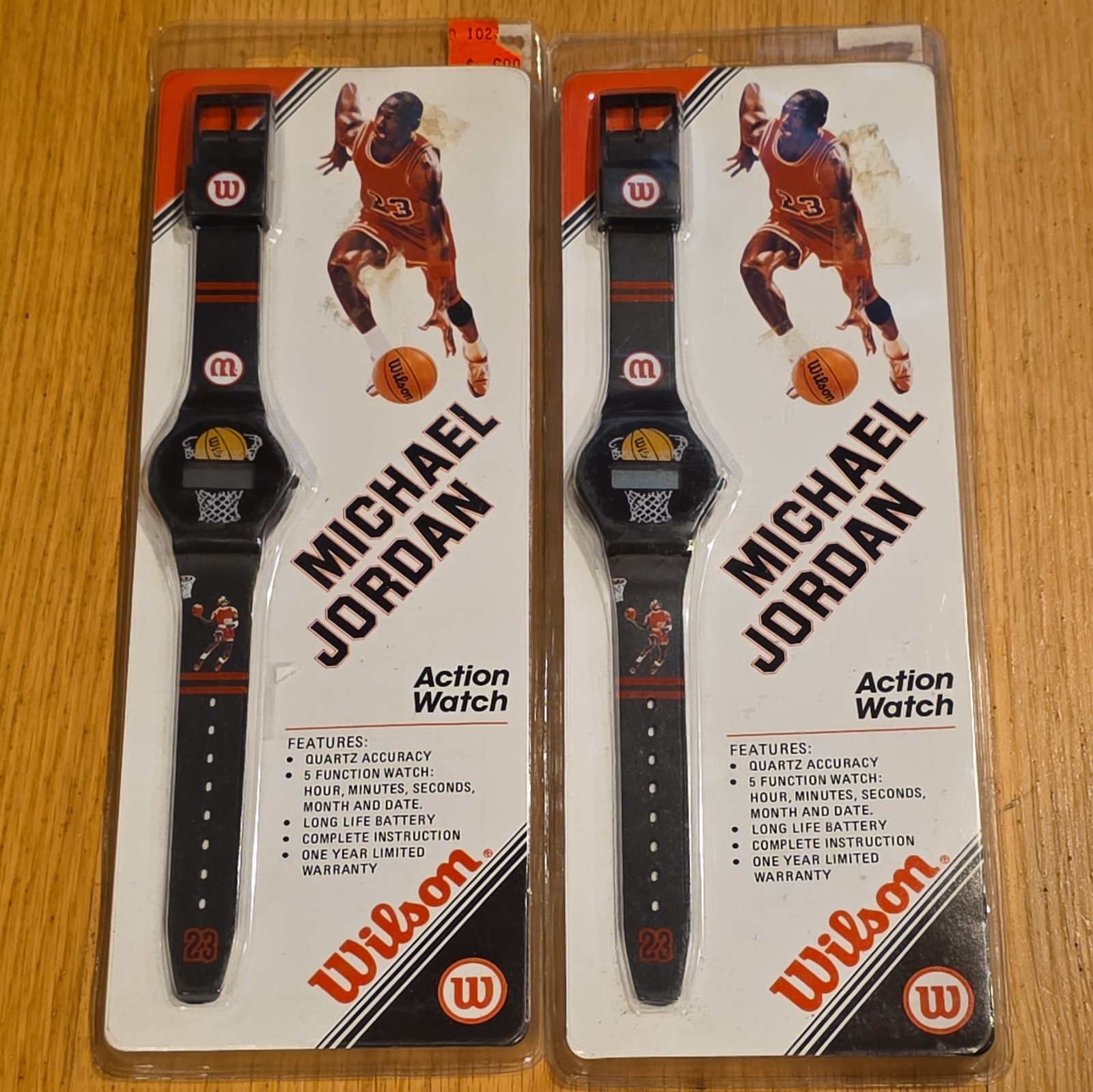 Vintage 1990s Michael Jordan Basketball Watch Action Lot of 2 NOS by Wilson