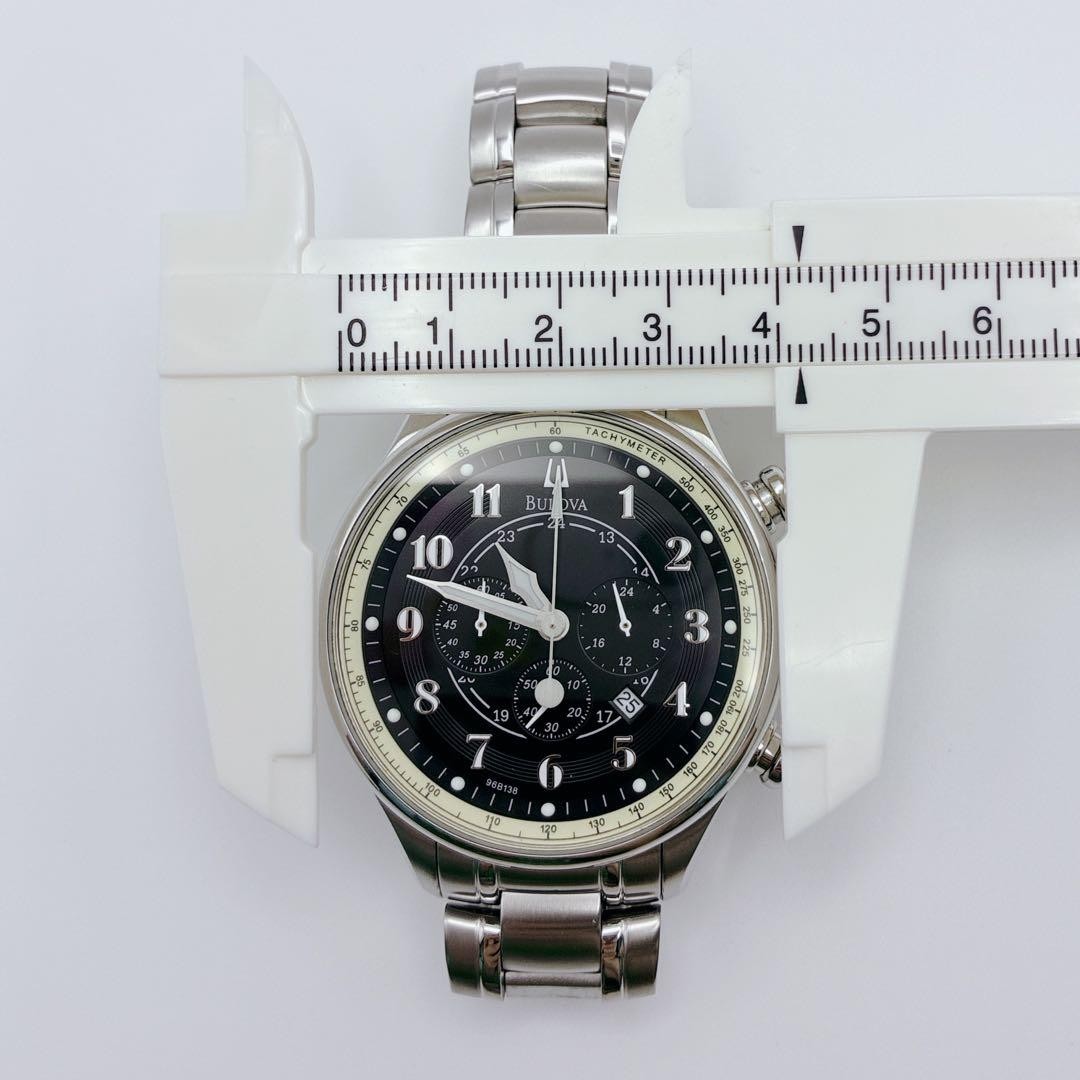 Operational item Rare BULOVA Adventure Chronograph Black Dial Beautiful Item