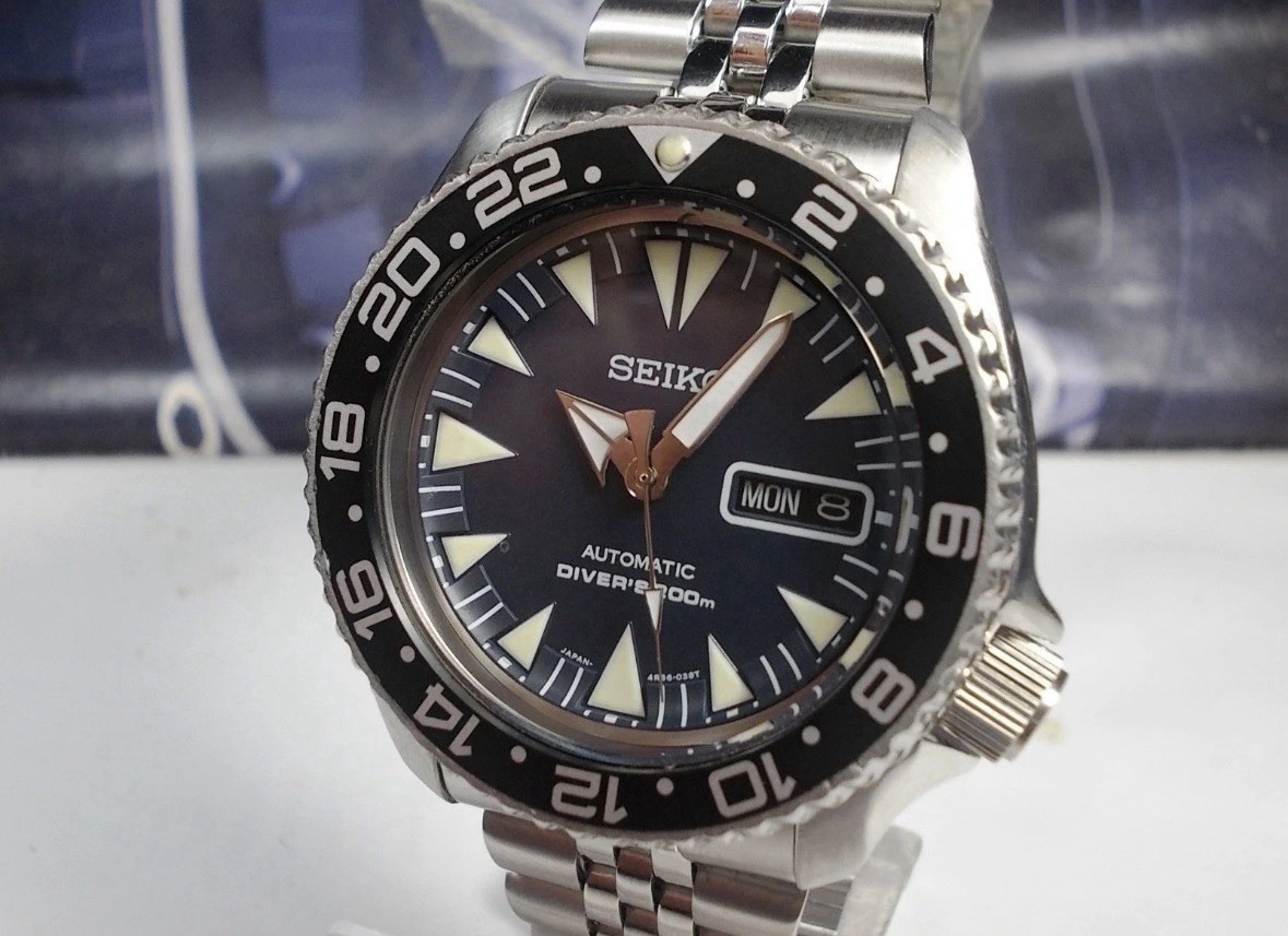SEIKO MOD SCUBA DIVERS SKX007 DAY/DATE MENS WATCH 7S26-0020 ‘MONSTER’