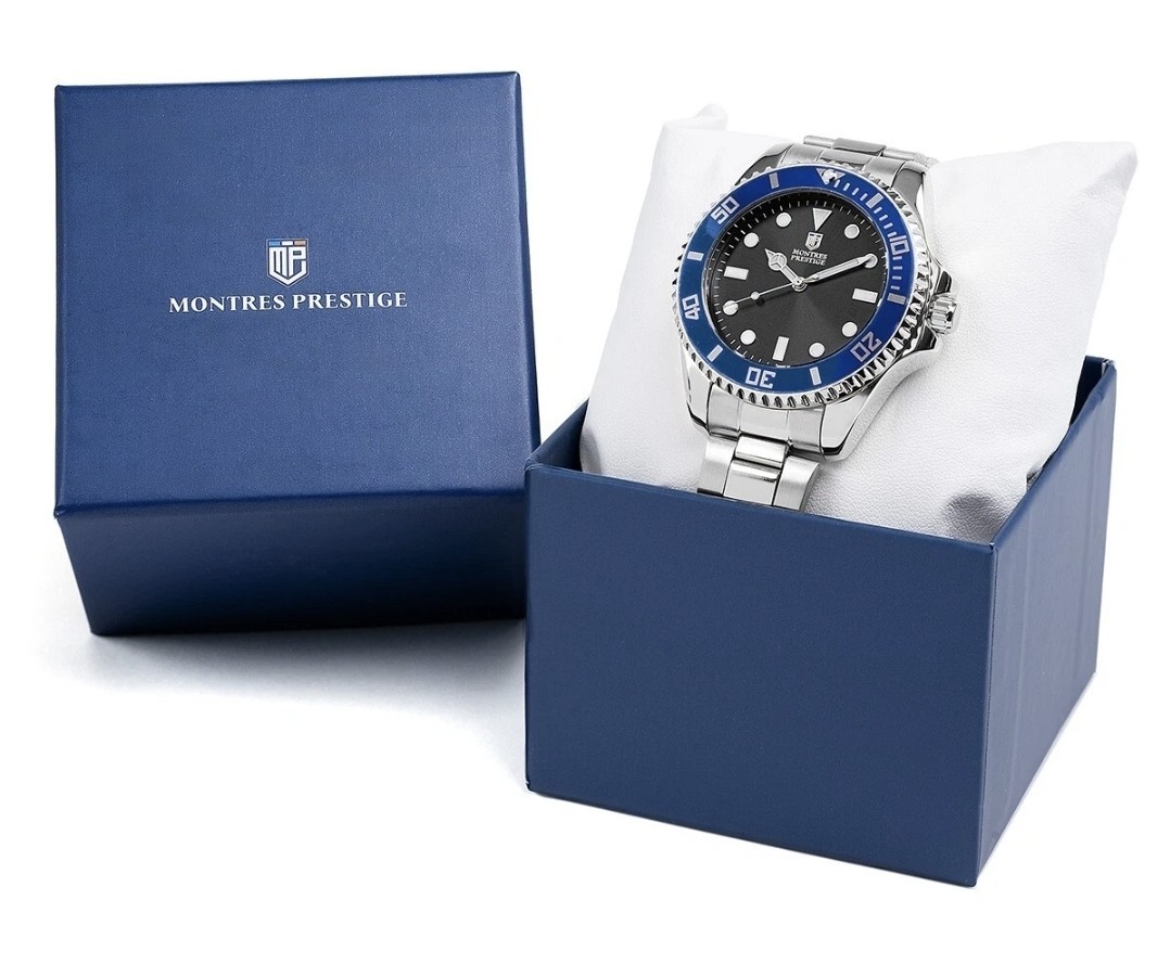 Invicta X Montres Prestige Men’s Silver/Blue/Black Watch 42mm MPW-0082 New