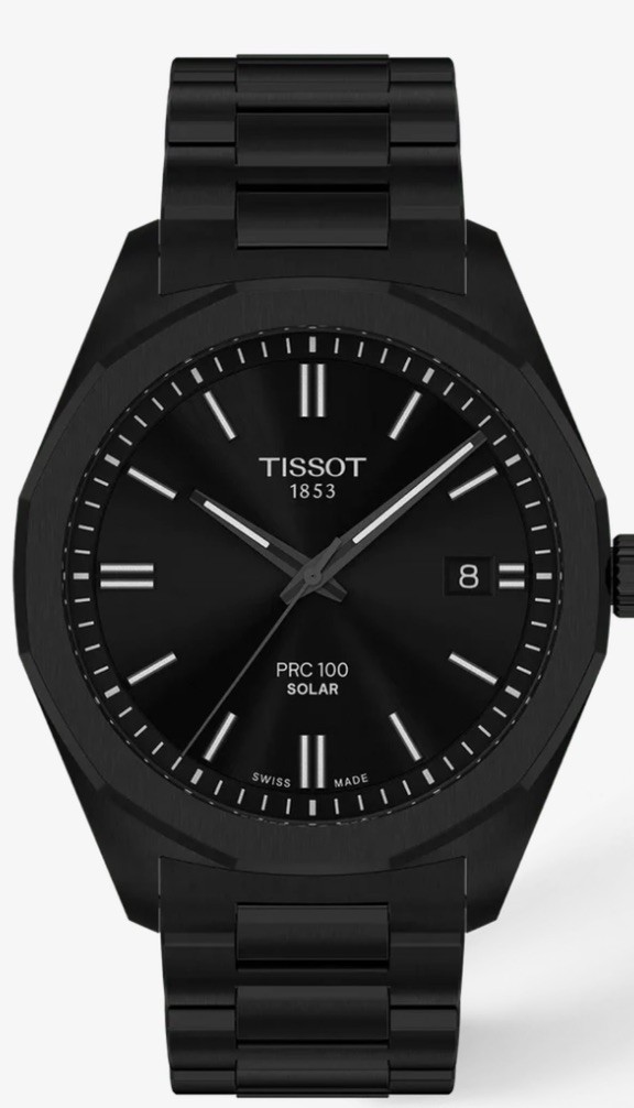 Tissot PRC 100 Solar Quartz 39mm Black Stainless Steel Watch T151.422.33.051.00