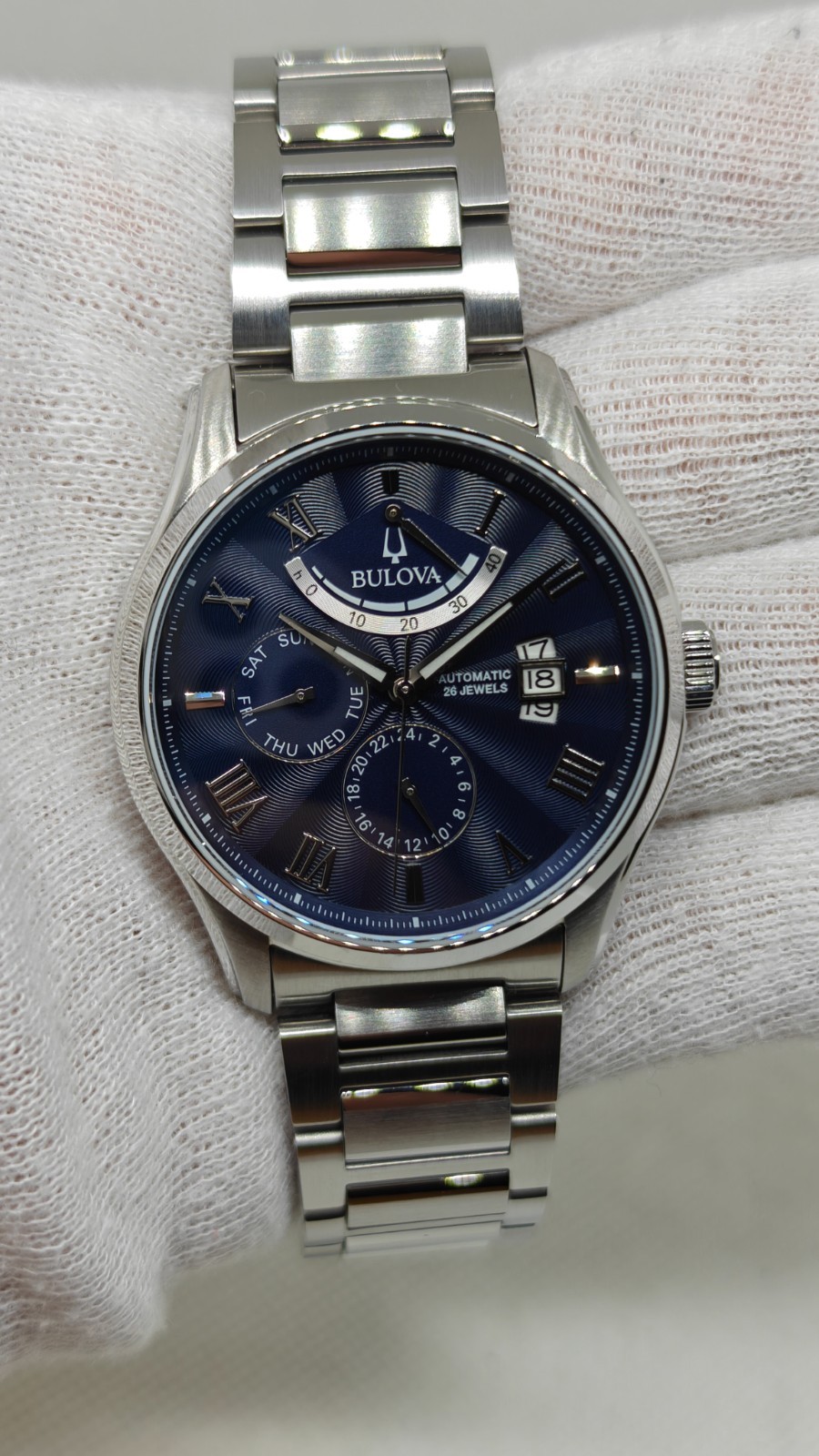 Bulova Wilton Power Reserve, Blue Dial, Automatic – 96C147