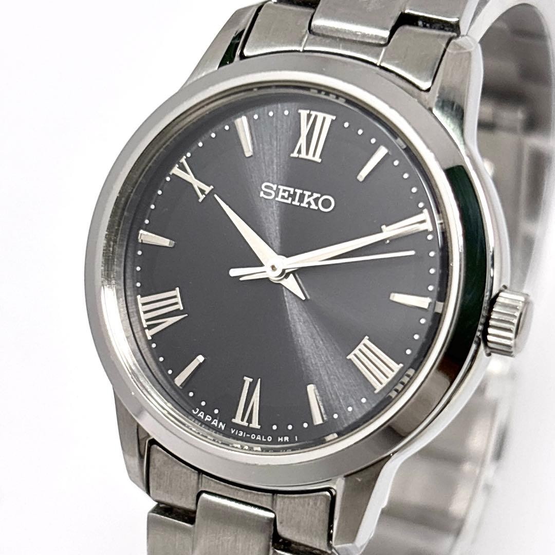 Seiko V131-0AF0 Solar Quartz 28mm Black Dial Women’s Watch wrist 15cm/5.9in