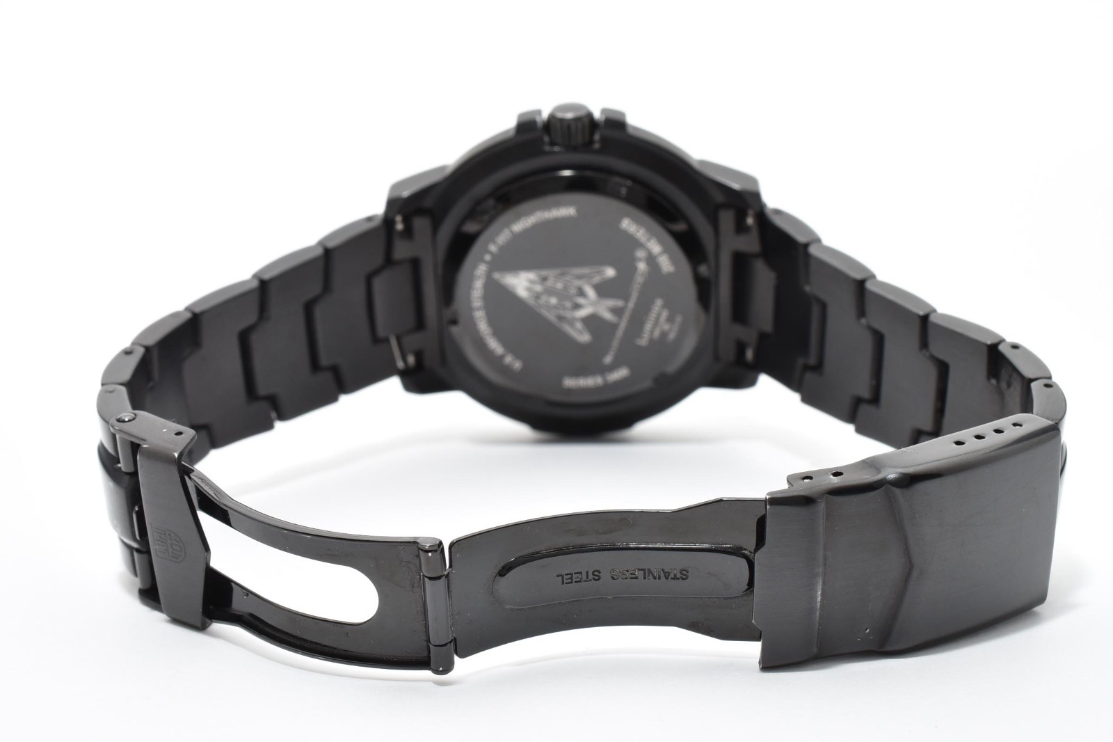 ▶️Luminox F-117 Nighthawk Stealth 3400 Series Quartz Men’s Watch Black PVD Swiss