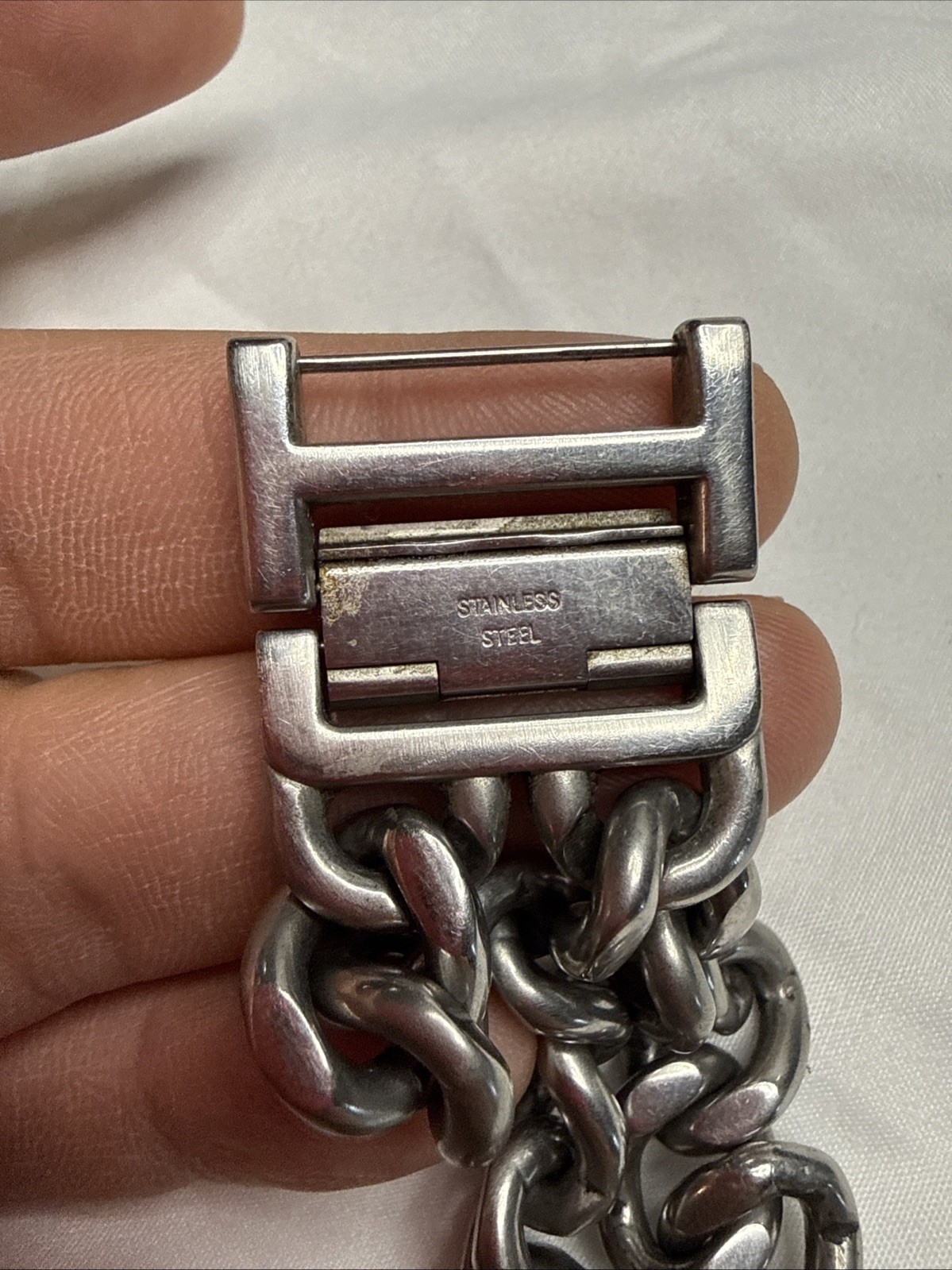 Vintage Diesel DZ-2091 Dual Chain Quartz Watch Japan 10 Bar Lug To Lug 7”