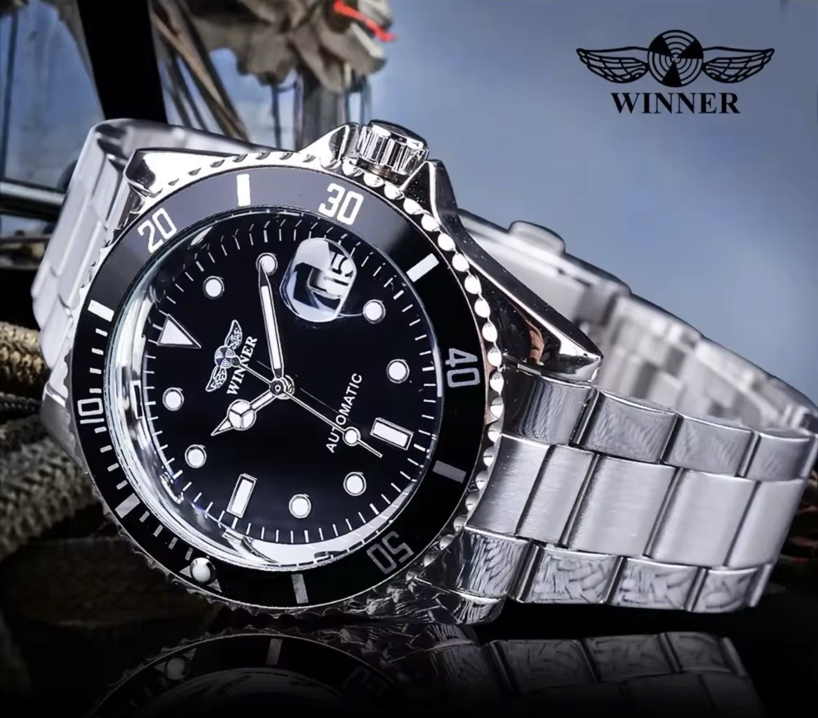 Mens Or Womens Stainless Steel Automatic Waterproof Watch Great Gift Idea