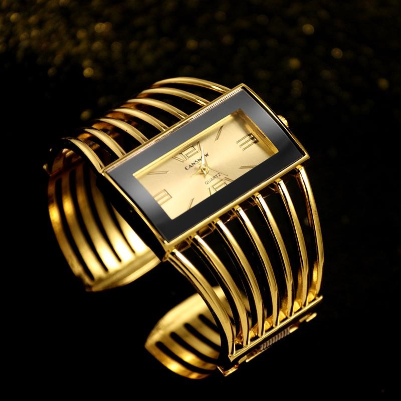 CANSNOW Women’s Rose Gold Bracelet Watch Luxury Fashion Bangle Dress Wristwatch