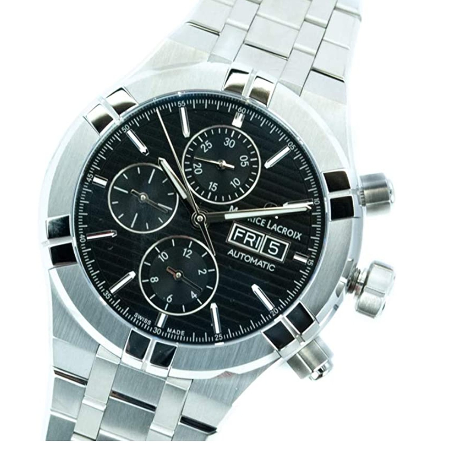 Maurice Lacroix AI6038-SS002-330-1 Men’s Aikon Black Automatic Watch