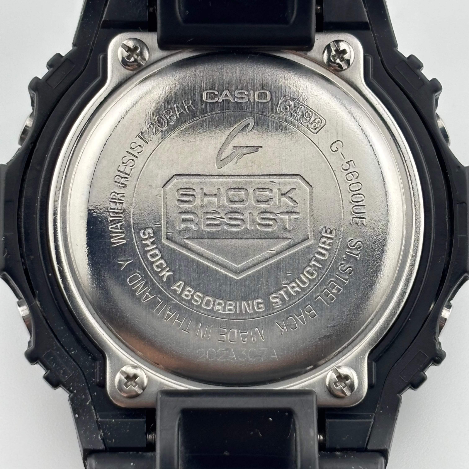 CASIO G-SHOCK G-5600UE Tough Solar Windshield damaged World Time 43.9mm
