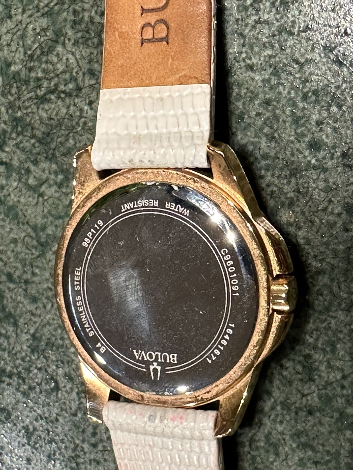 Bulova Classic Women’s Rose Gold Diamond Leather Strap Watch Classic 12 Diamonds