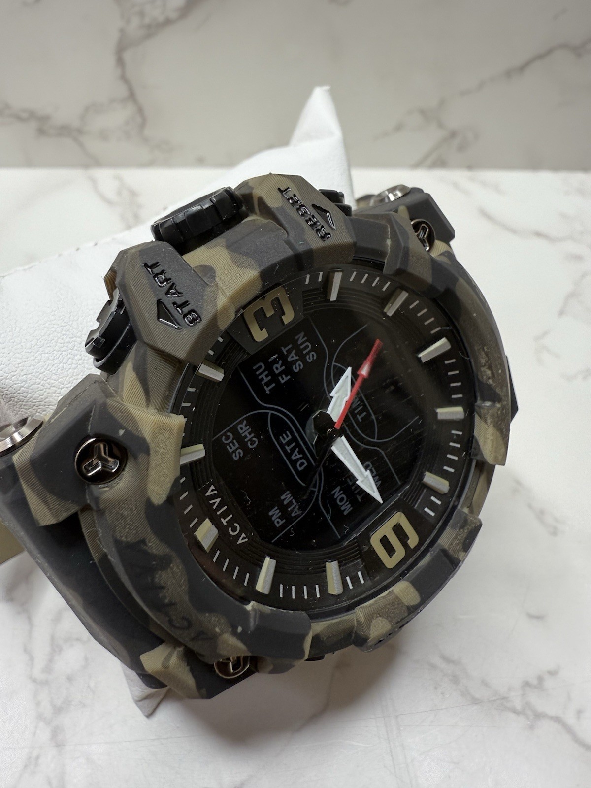 Activa X 53mm Invicta Dual Time Mens Watch ACW8049MC-002 Camouflage/Tan